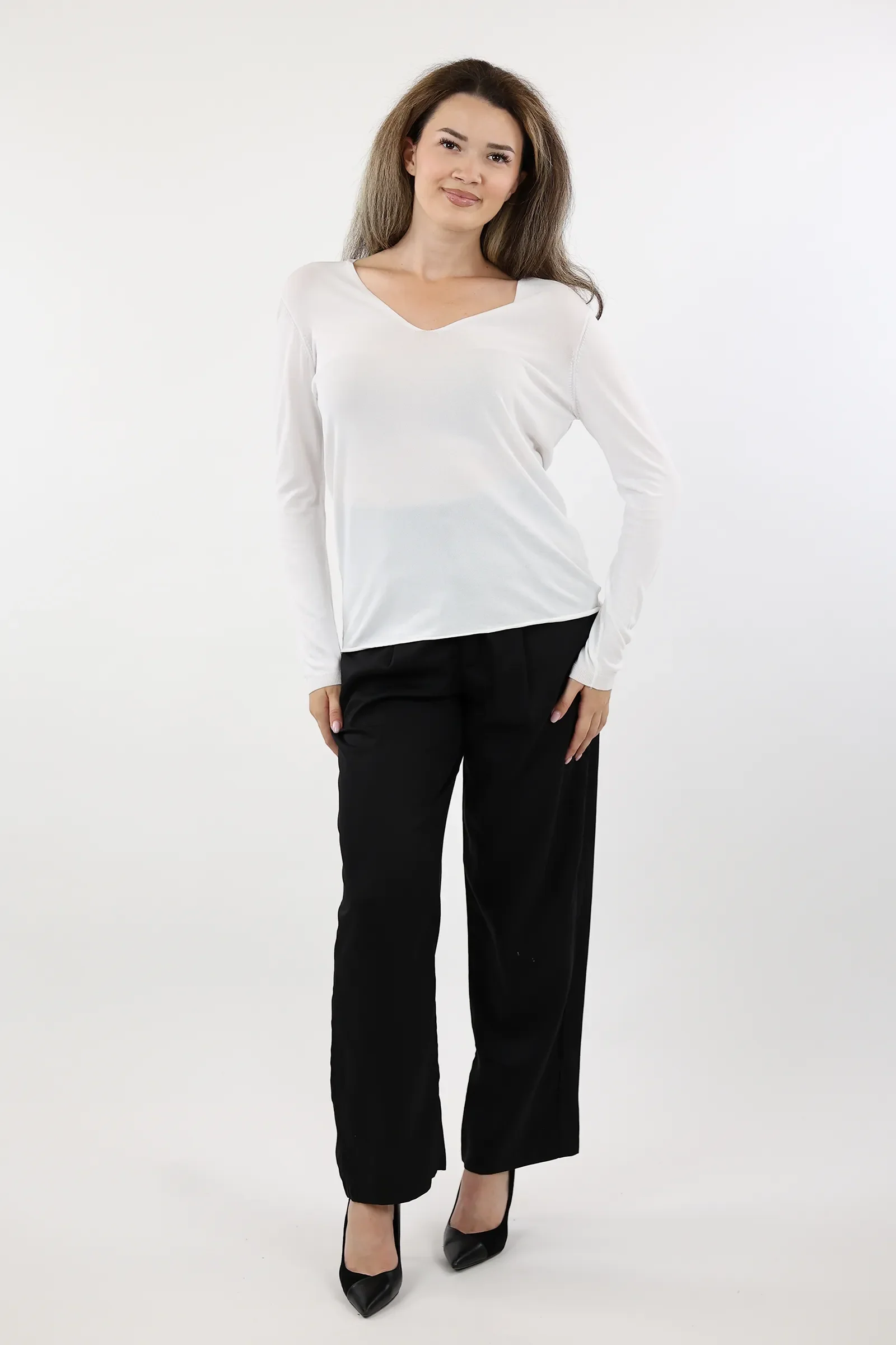 Bluze soft basic v-neck - Image 6