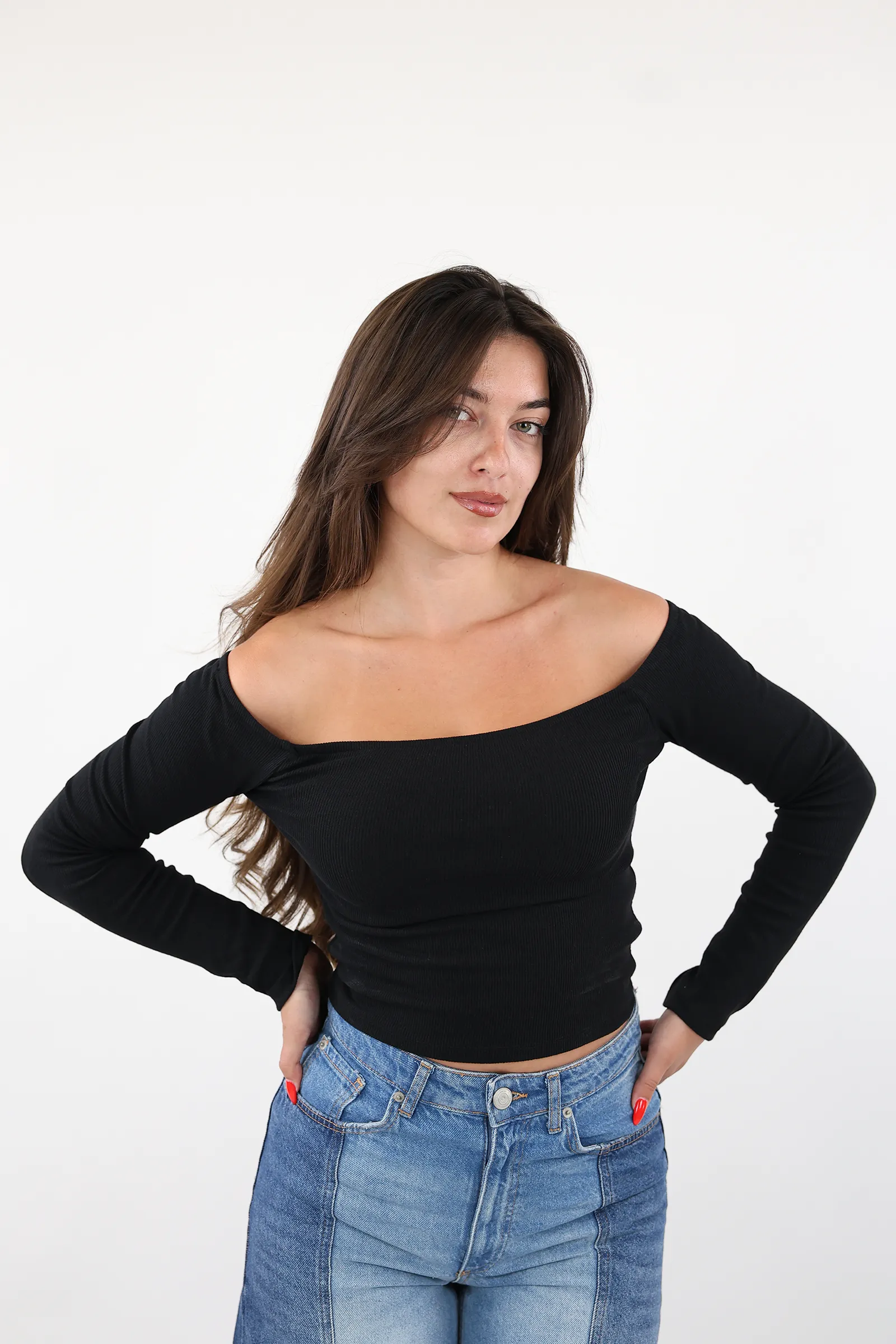 Bluze trendy off shoulder - Image 9