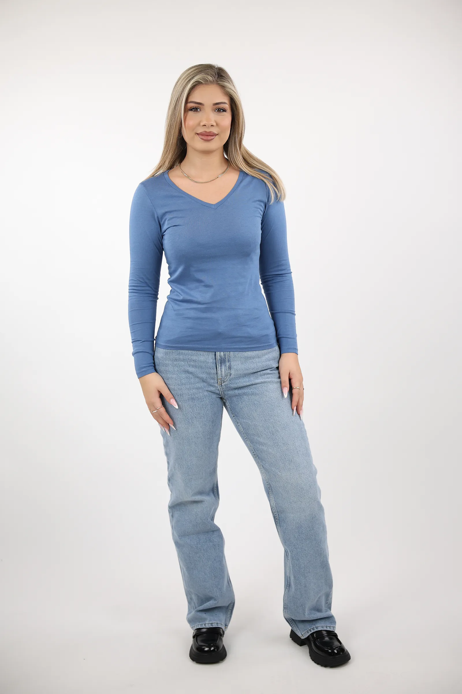 Bluze taupe v-neck - Image 10