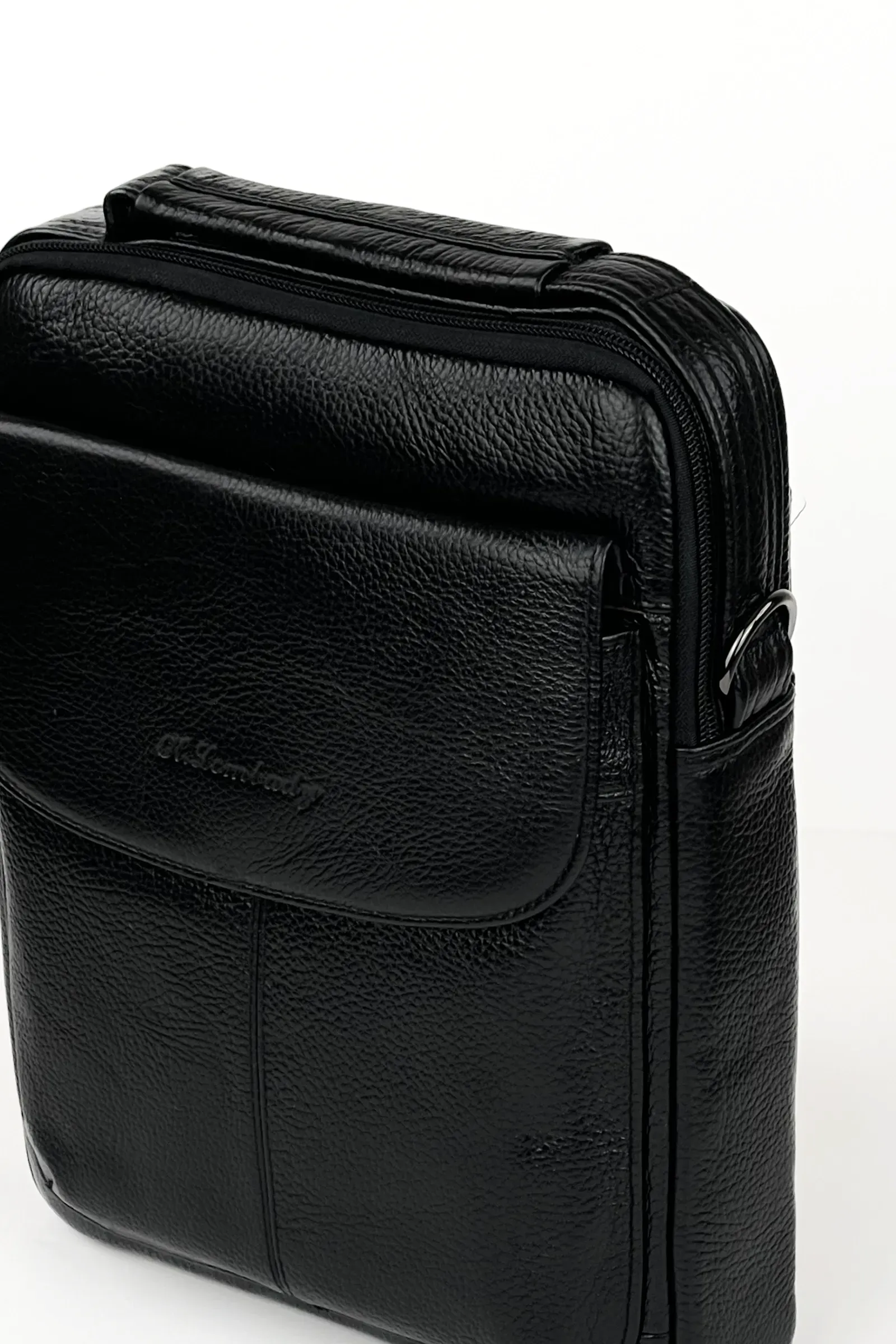 Çanta black leather crossbody bag - Image 4