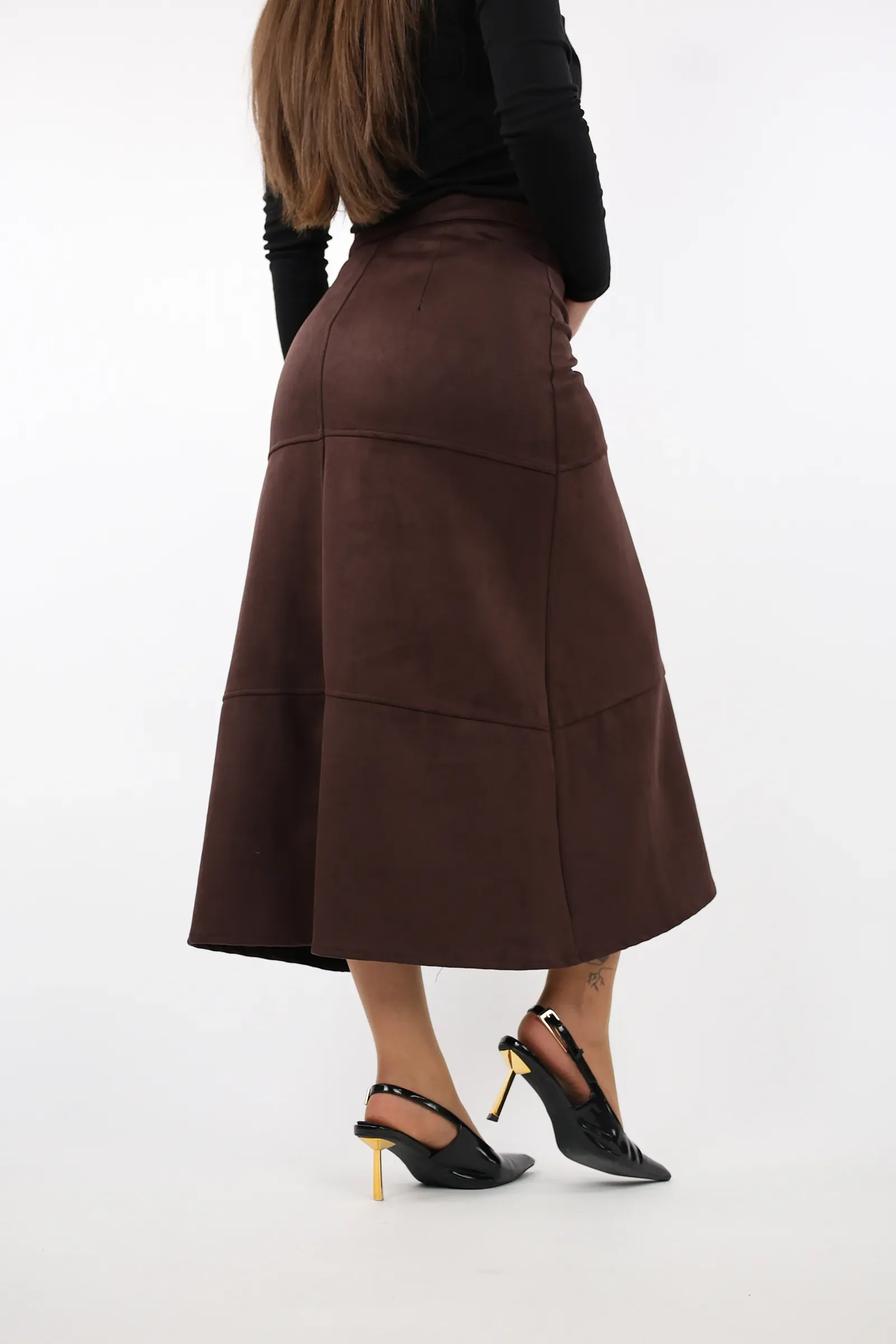 Fund suede midi skirt - Image 3