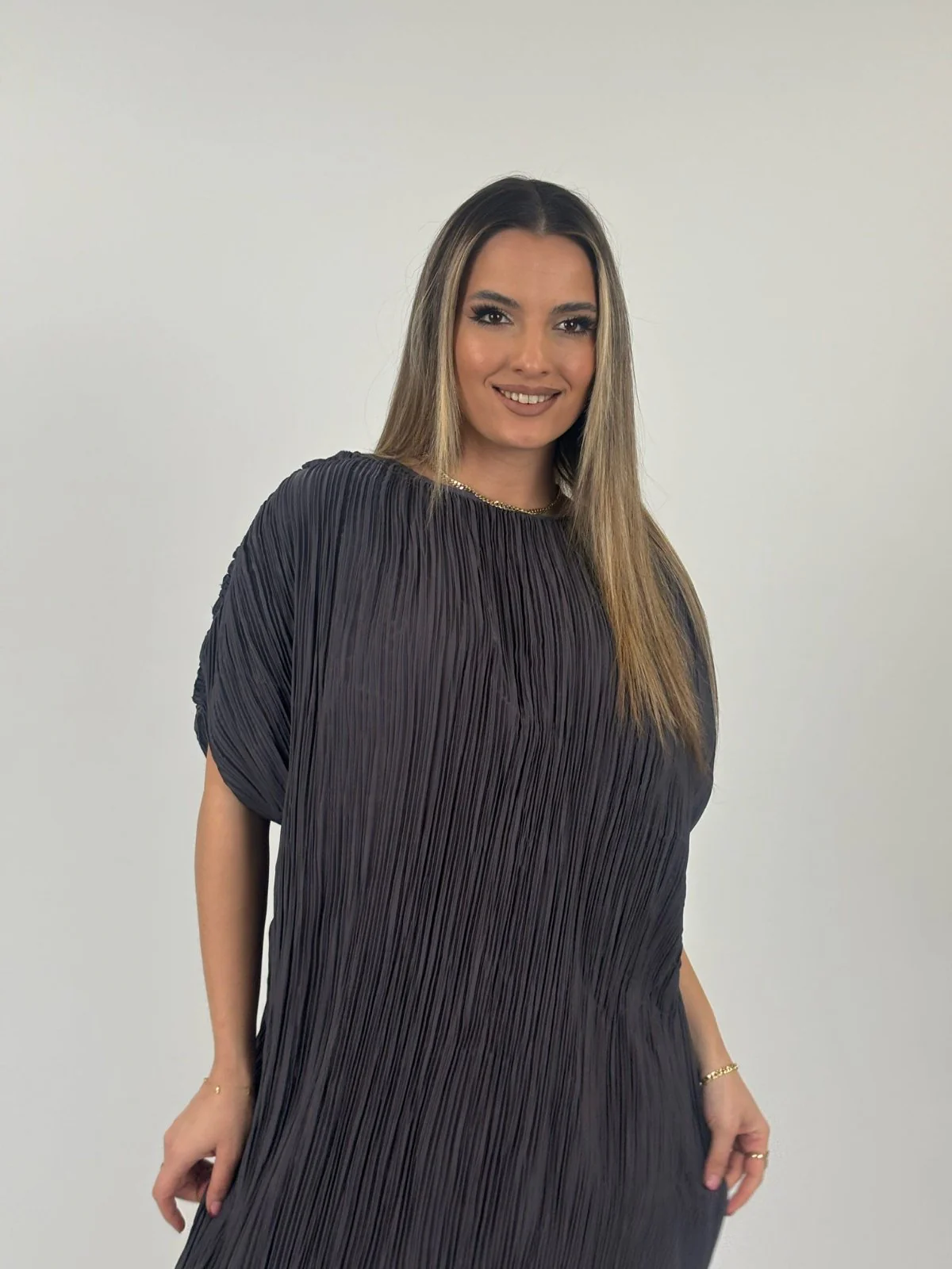 Fustan grey ruffle - Image 2