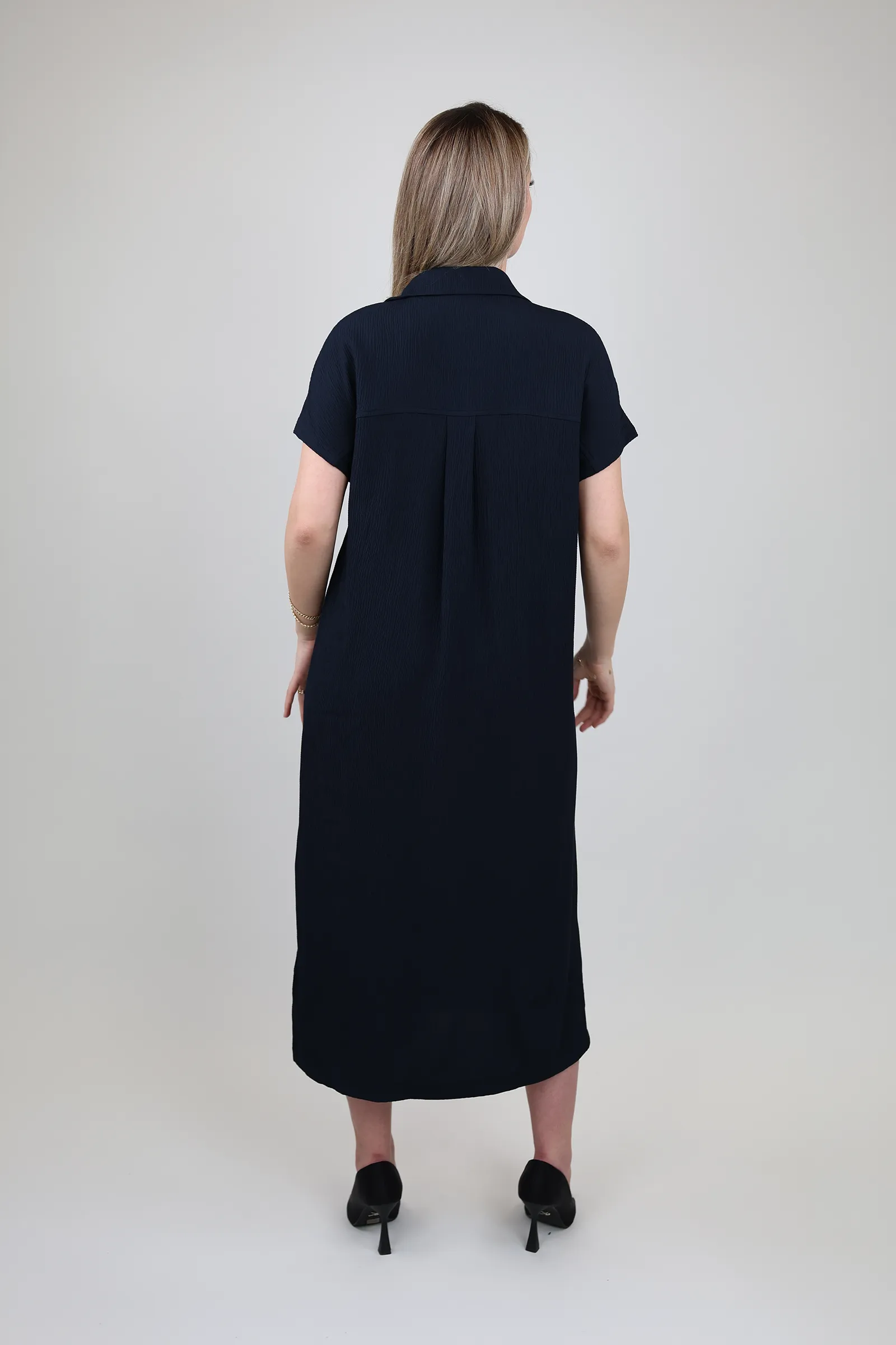 Fustan midi shirt dress - Image 2