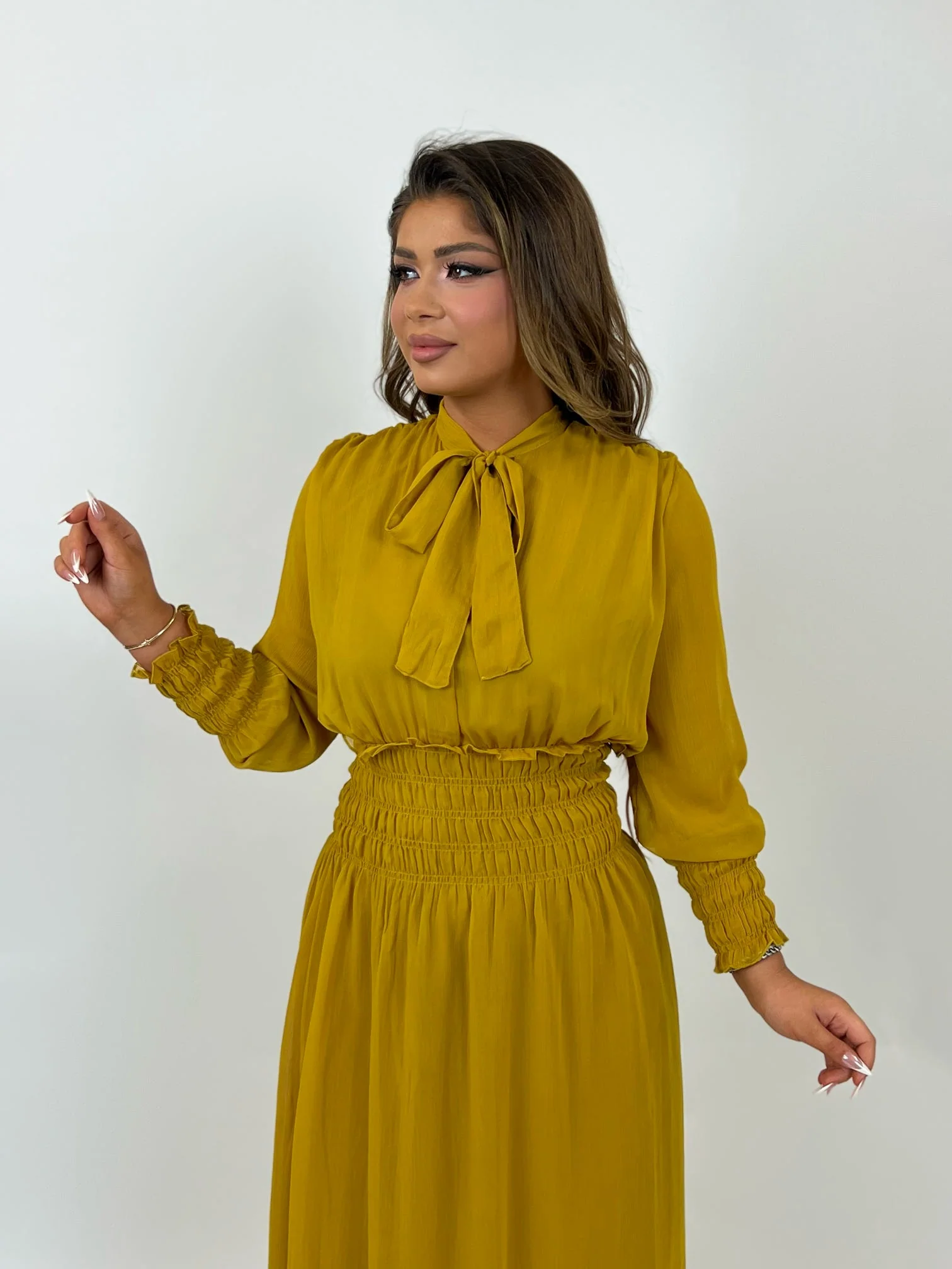 Fustan mustard - Image 3