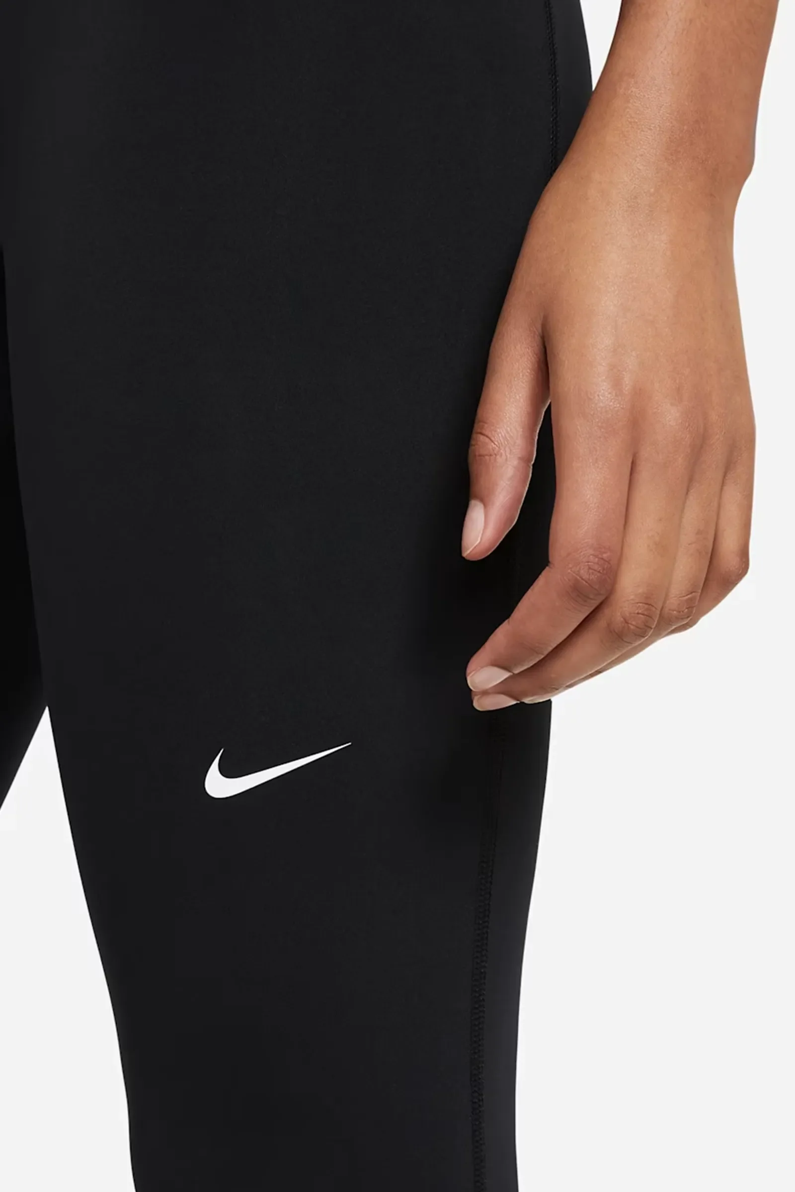 HELLANKE Nike Pro Women's Mid-Rise Crop Mesh-Panel Leggings - Image 4
