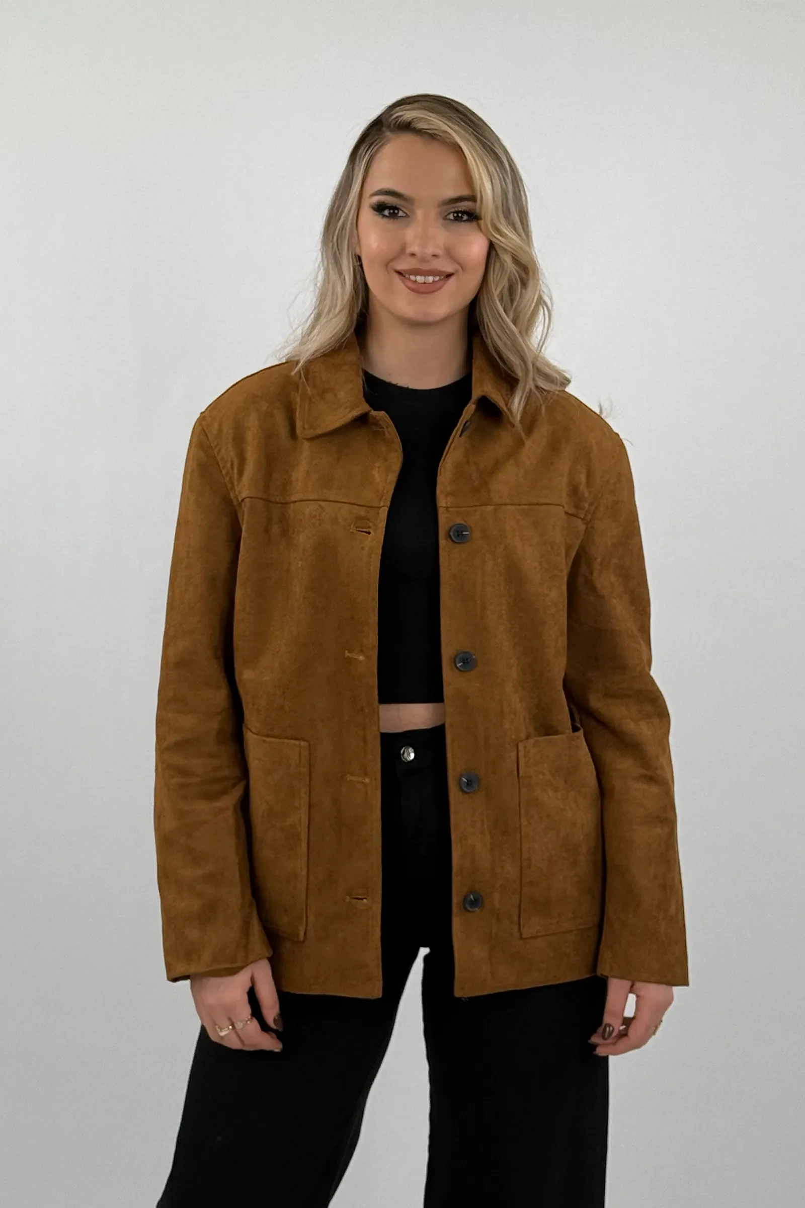 Jakne boxy fit suede - Image 10