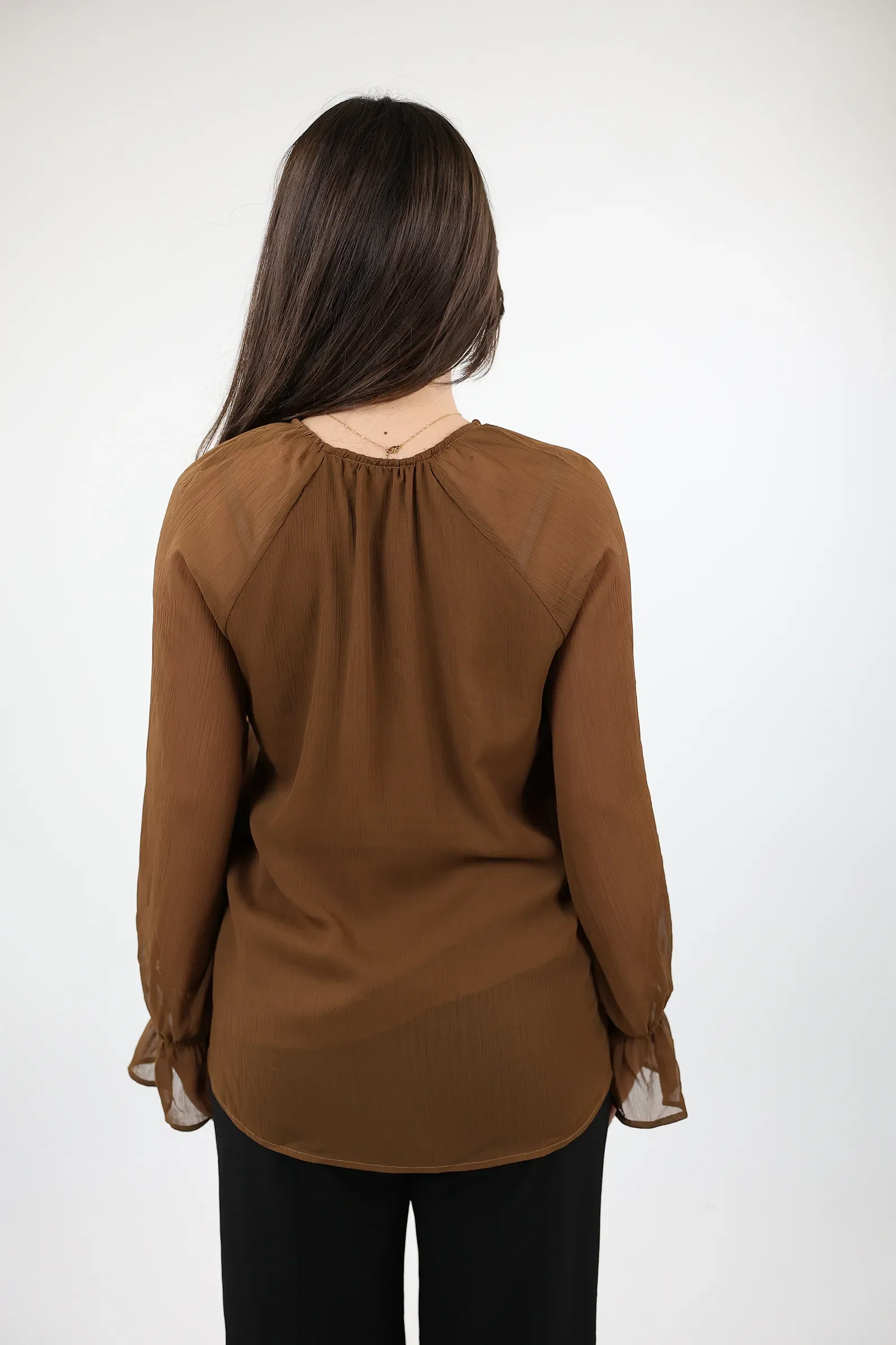 Kemishe brown chiffon - Image 2