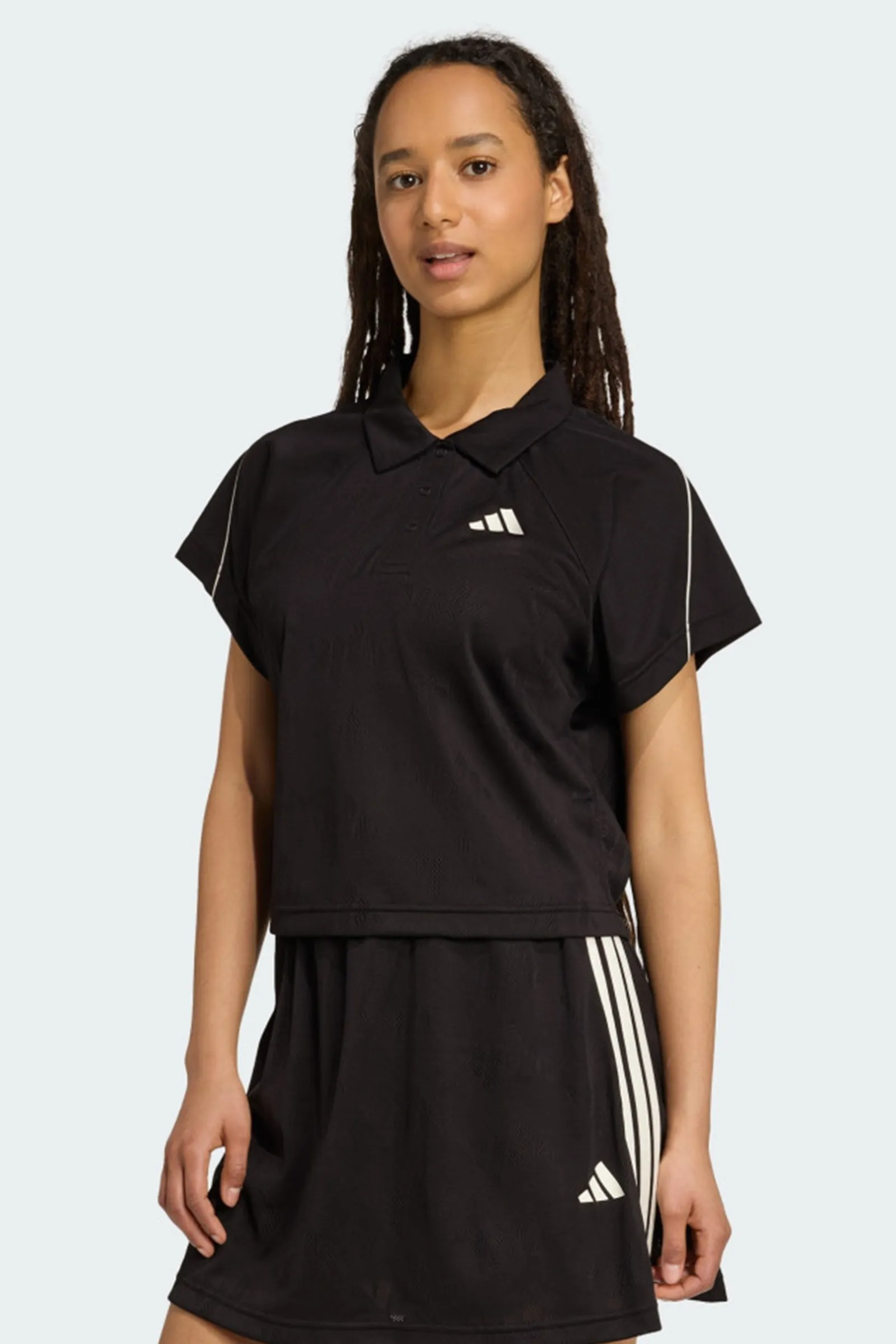 MAICË ADIDAS Stadium 3-Stripes Tennis Inspired Jacquard Polo Tee - Image 5