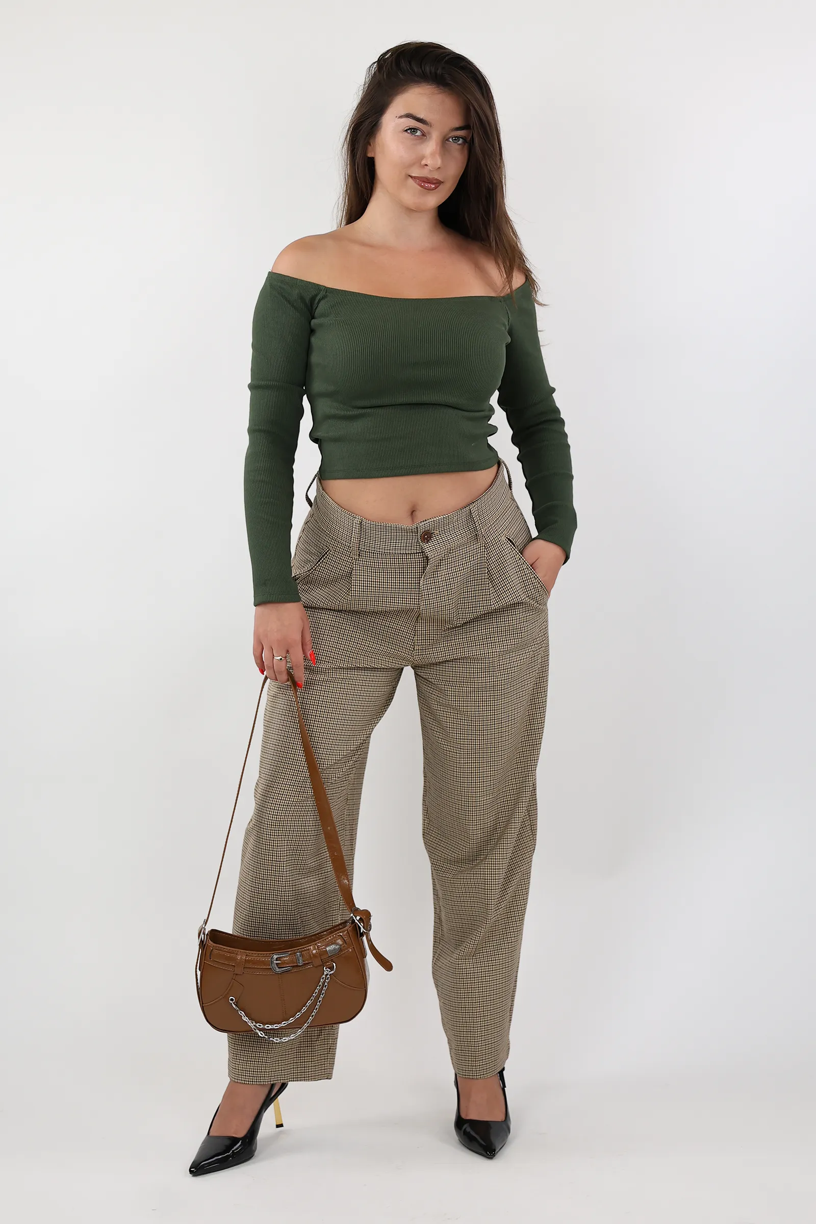 Pantollona pleated beige - Image 6