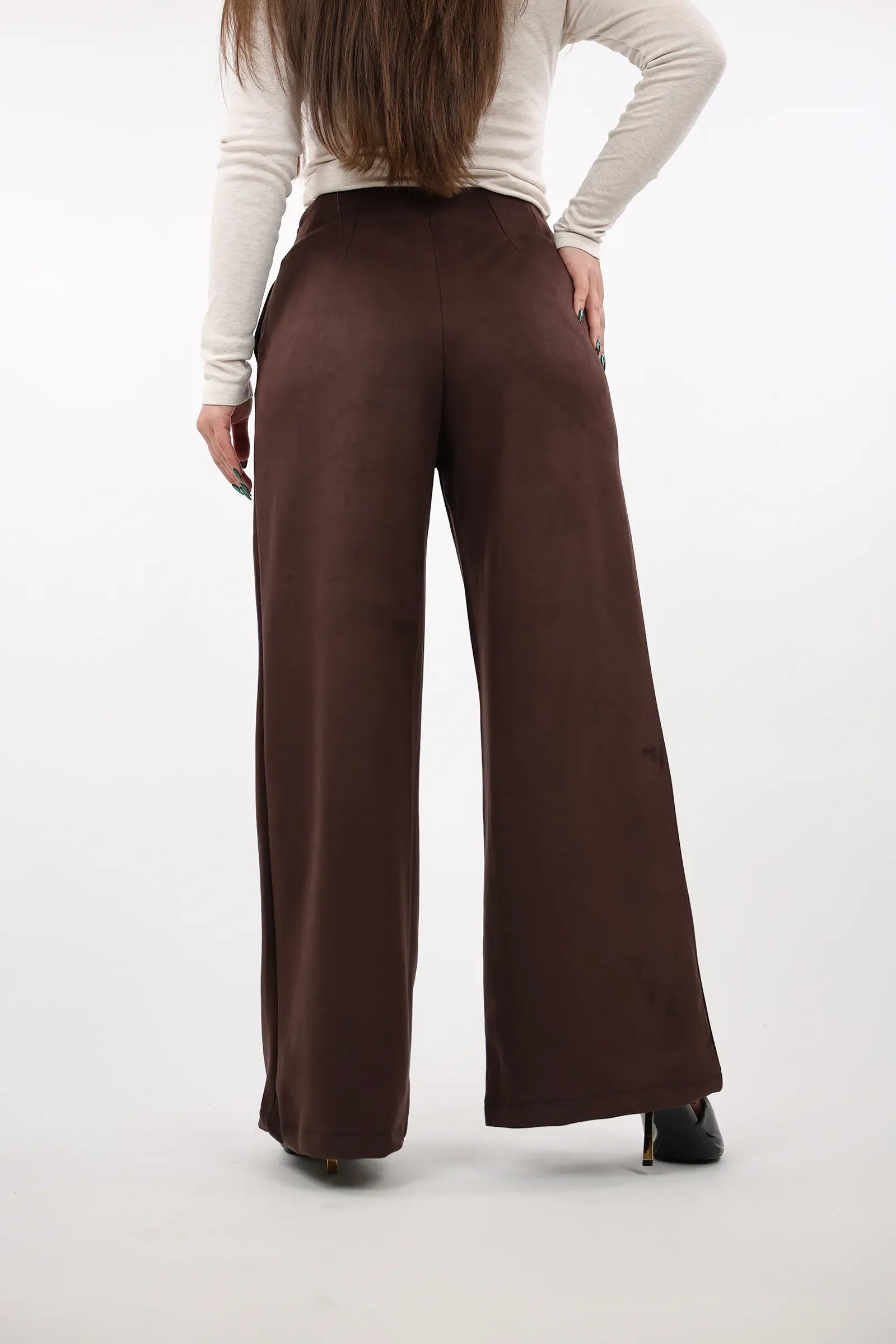 Pantallona suede bootcut - Image 2