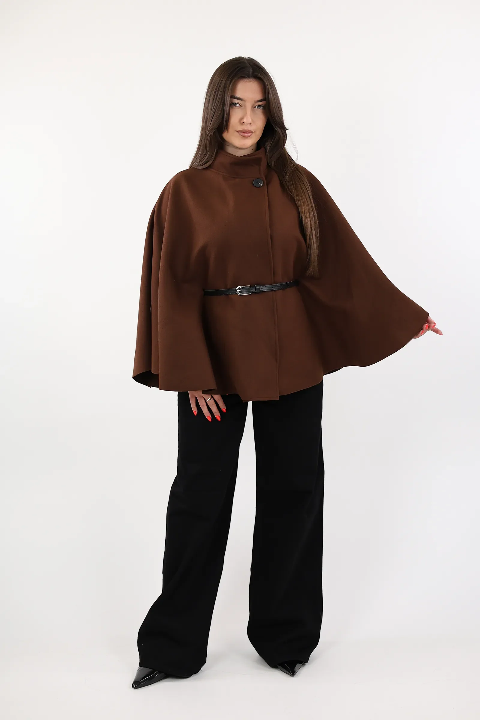 Pallto belted poncho - Image 39